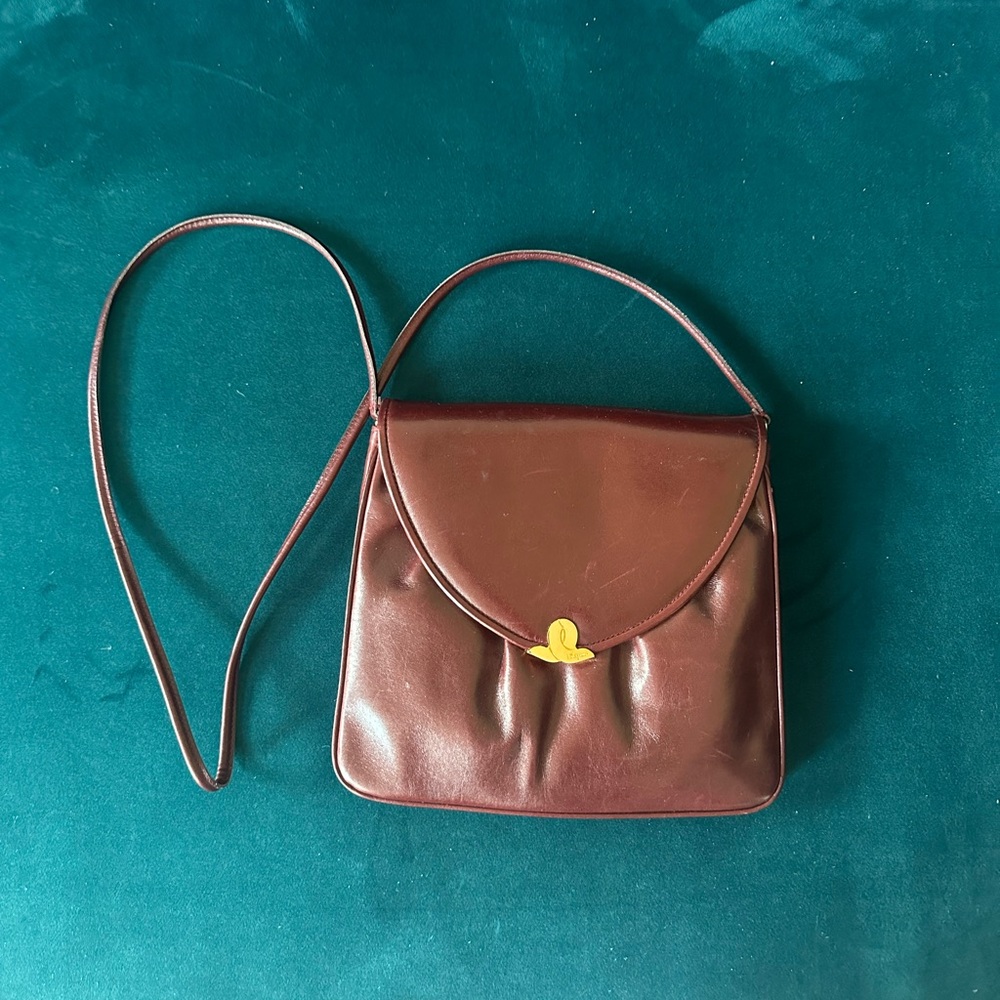 Burgundy Ferragamo Leather Bag